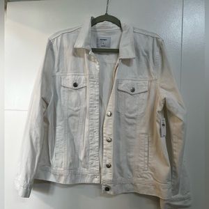 Old Navy XL White Denim Jacket